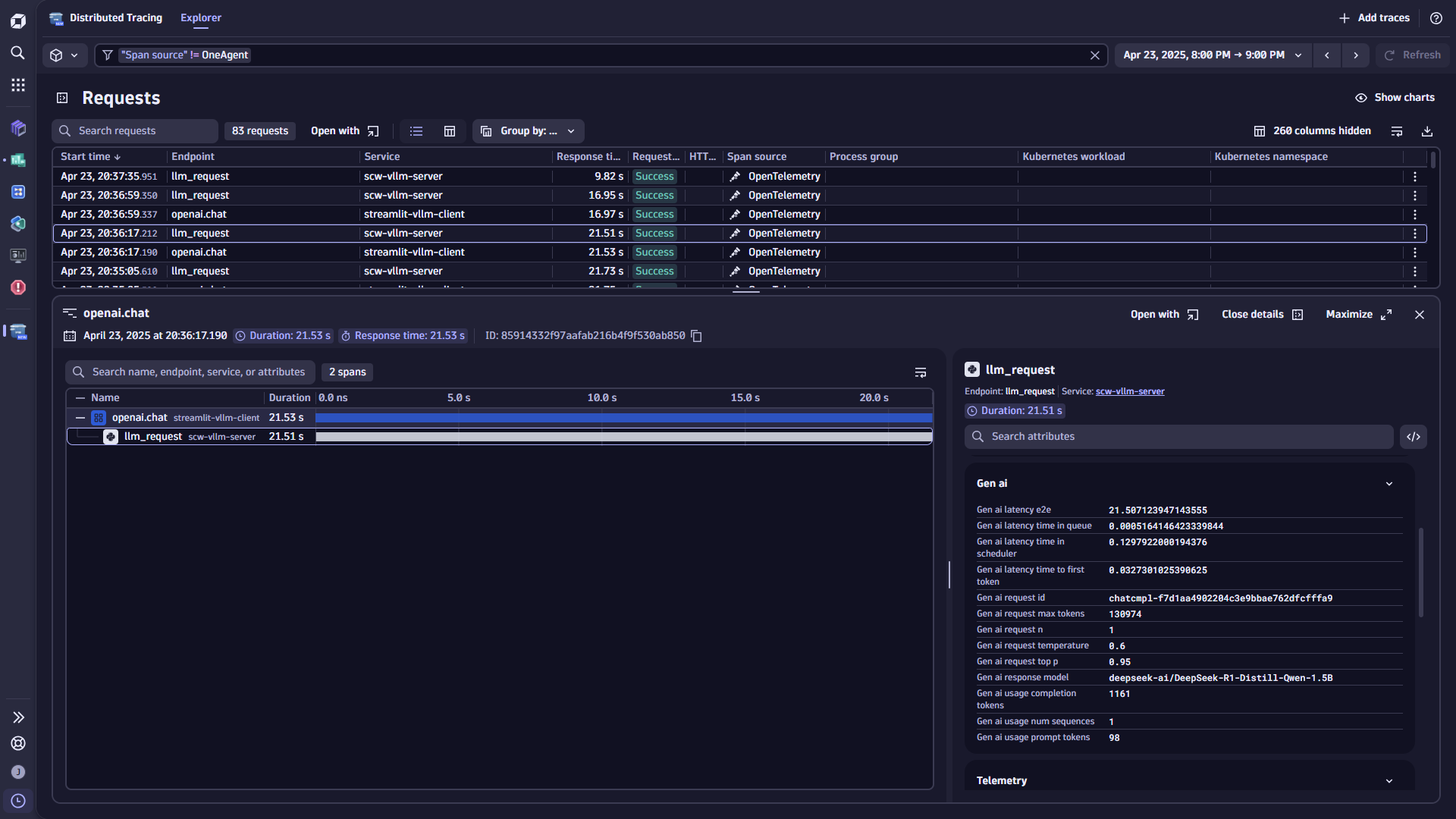 Distributed tracing