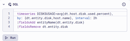 Diskusage DQL query